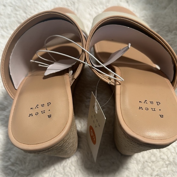 NWT a new day Blush Adelina Wedge Sandals - Picture 5 of 8
